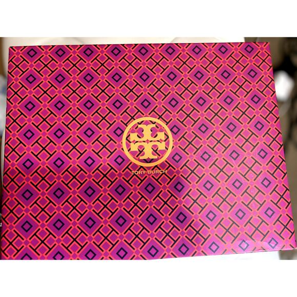 Tory Burch Gigi Two Band White Leather Block Heel Slingback Sandals Size 8.5 NWB - Picture 13 of 16